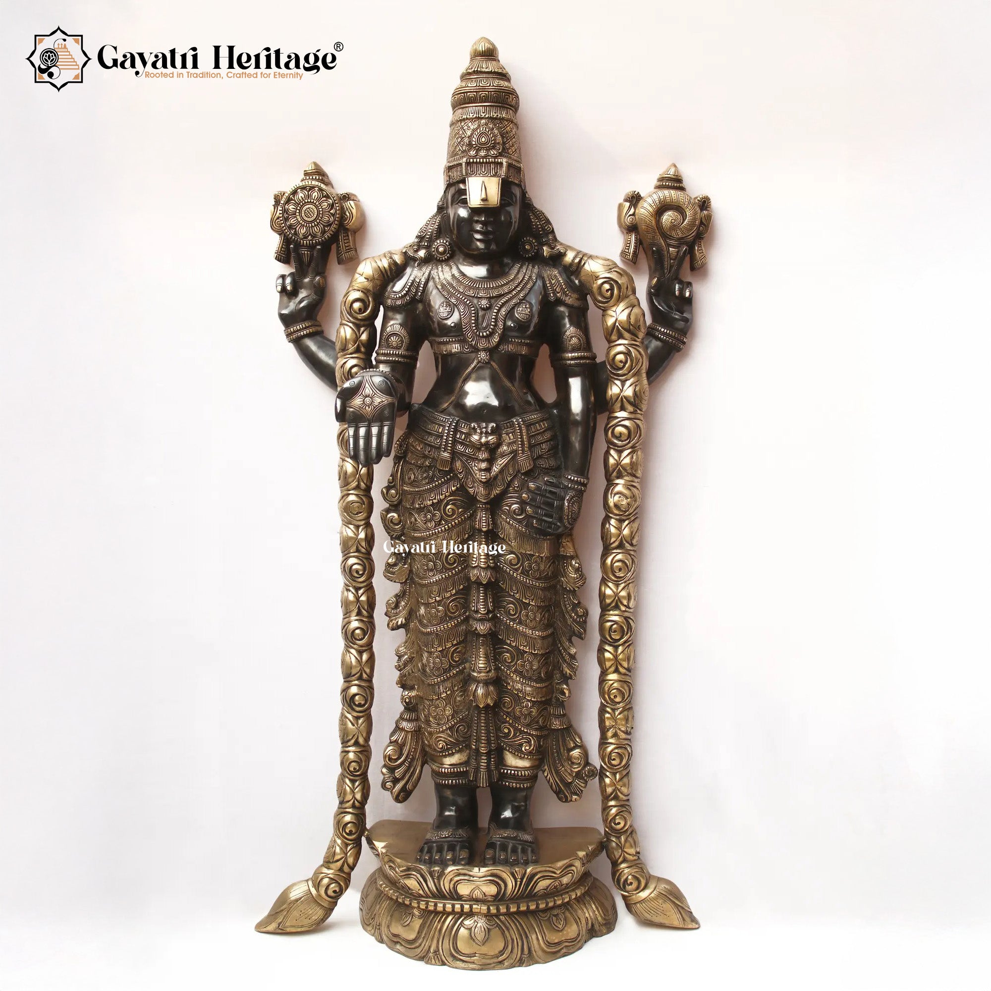 Brass Tirupati Balaji Statue – Divine Home Temple Décor | Gayatri Heritage