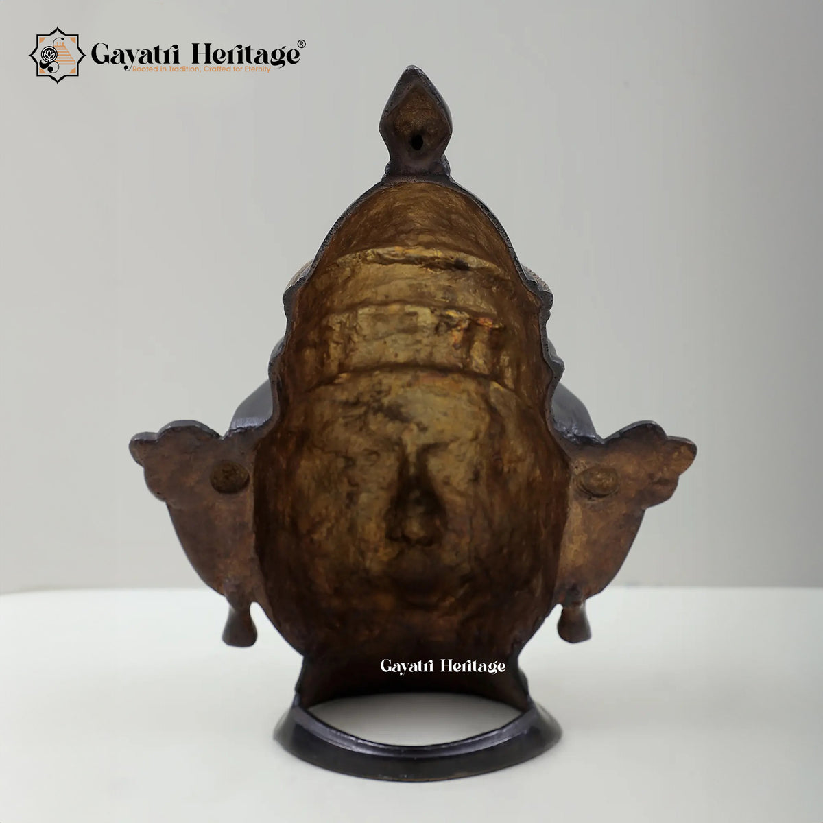 Brass Shiva Parvati Head – Sacred Devotional Sculpture | Gayatri Heritage