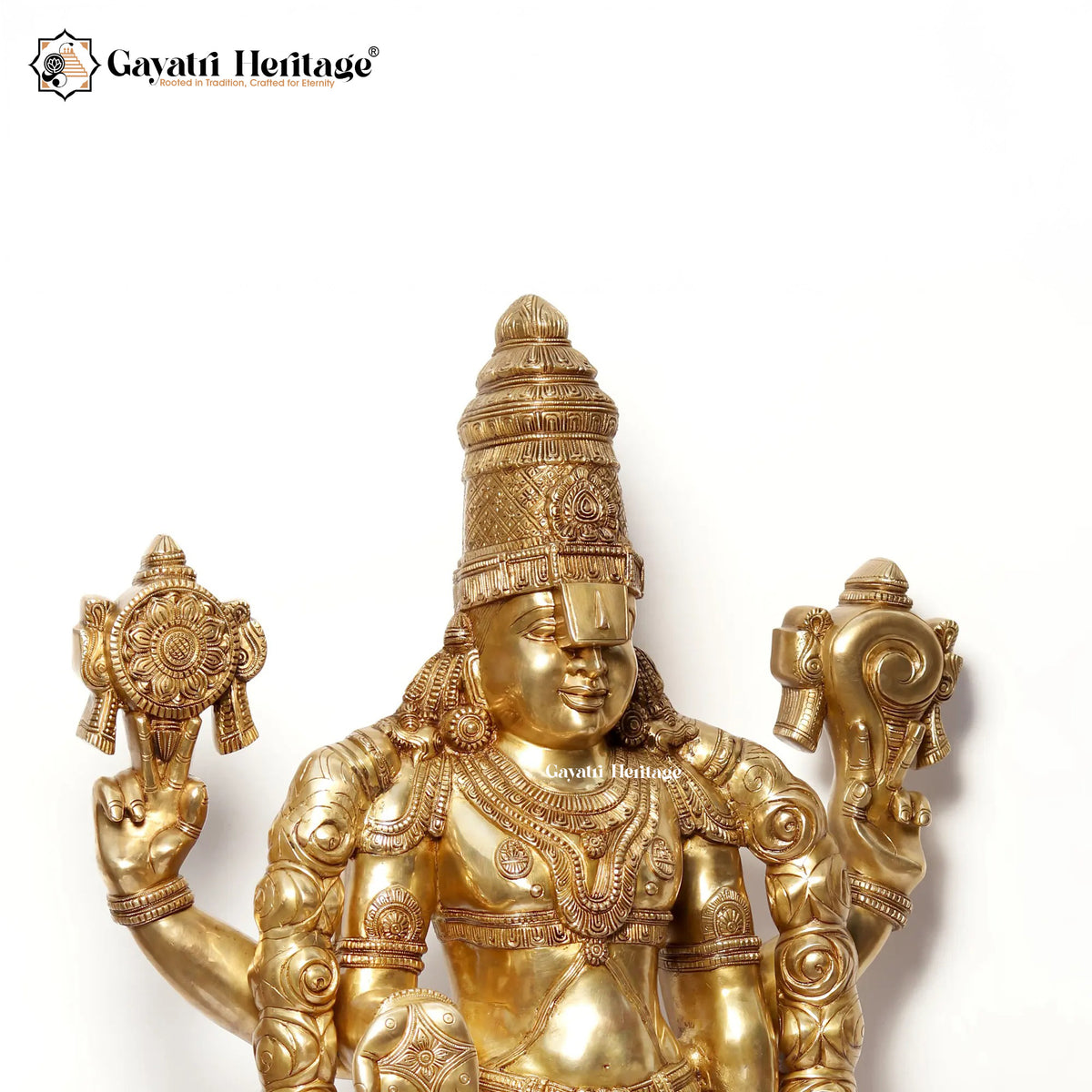 Tirupati Balaji Brass Statue – Divine Blessings | Gayatri Heritage