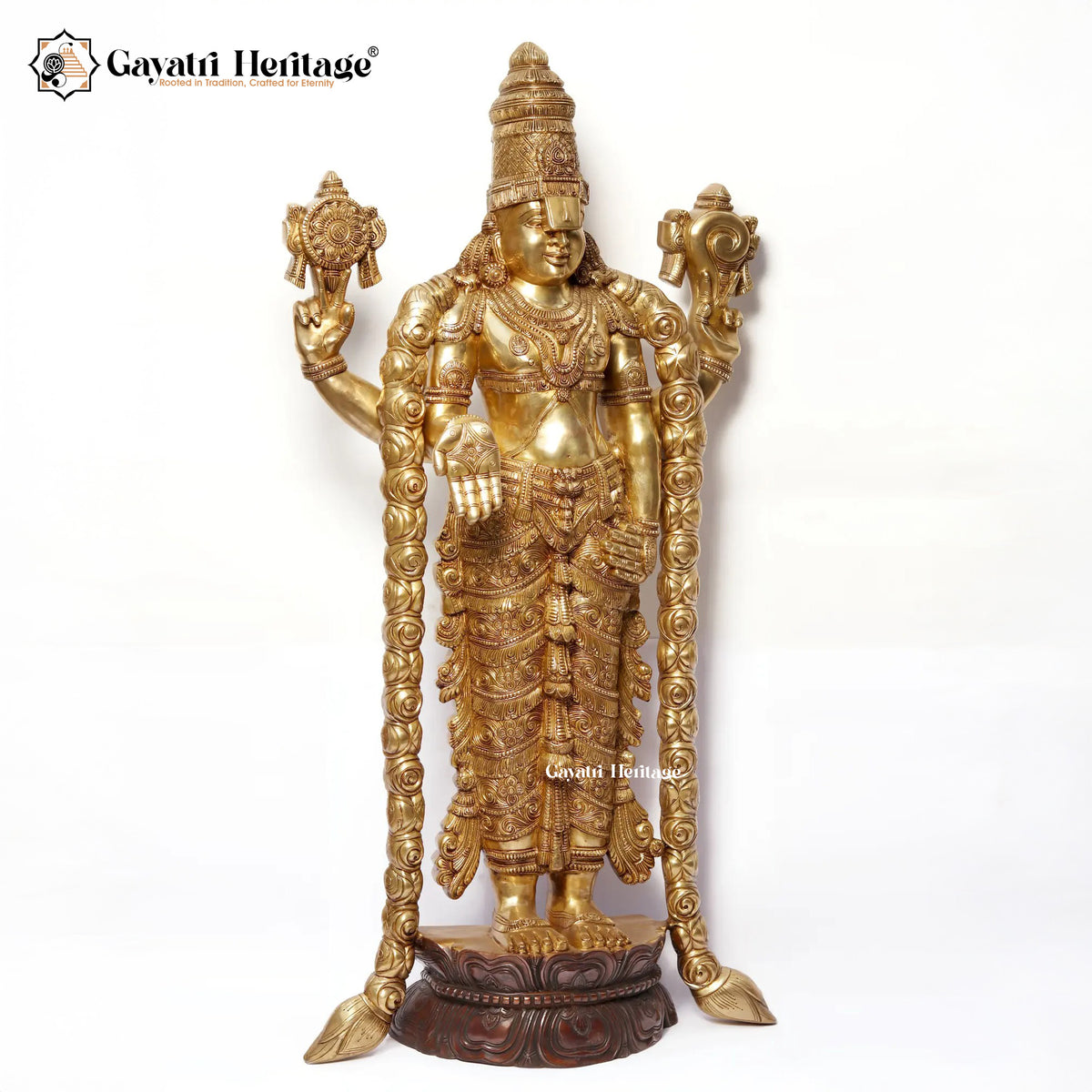 Tirupati Balaji Brass Statue – Divine Blessings | Gayatri Heritage