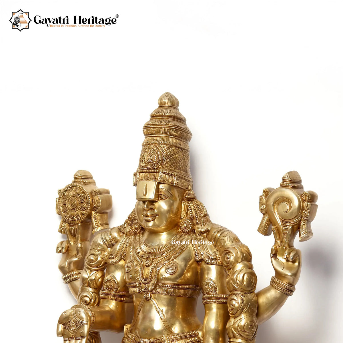 Tirupati Balaji Brass Statue – Divine Blessings | Gayatri Heritage