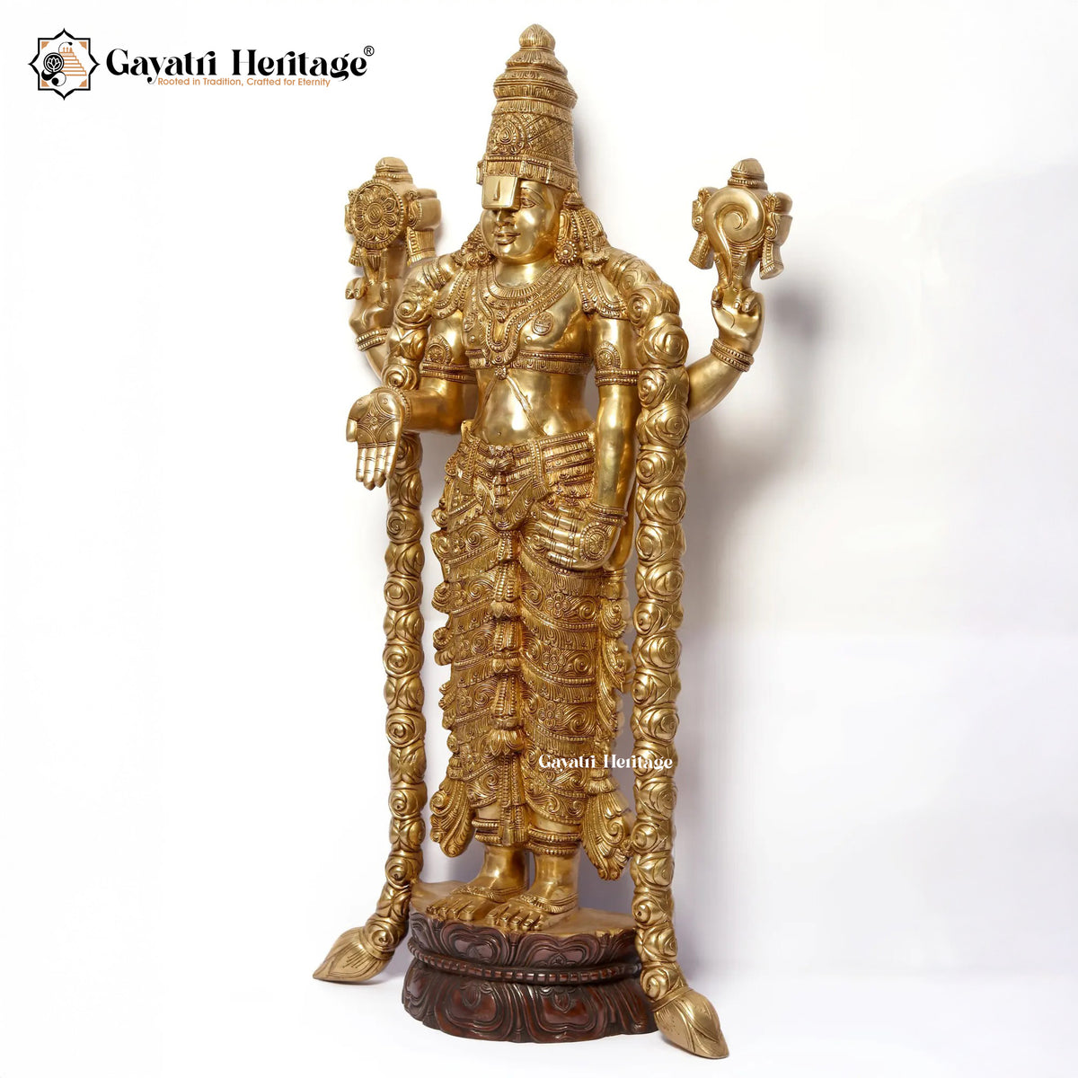 Tirupati Balaji Brass Statue – Divine Blessings | Gayatri Heritage