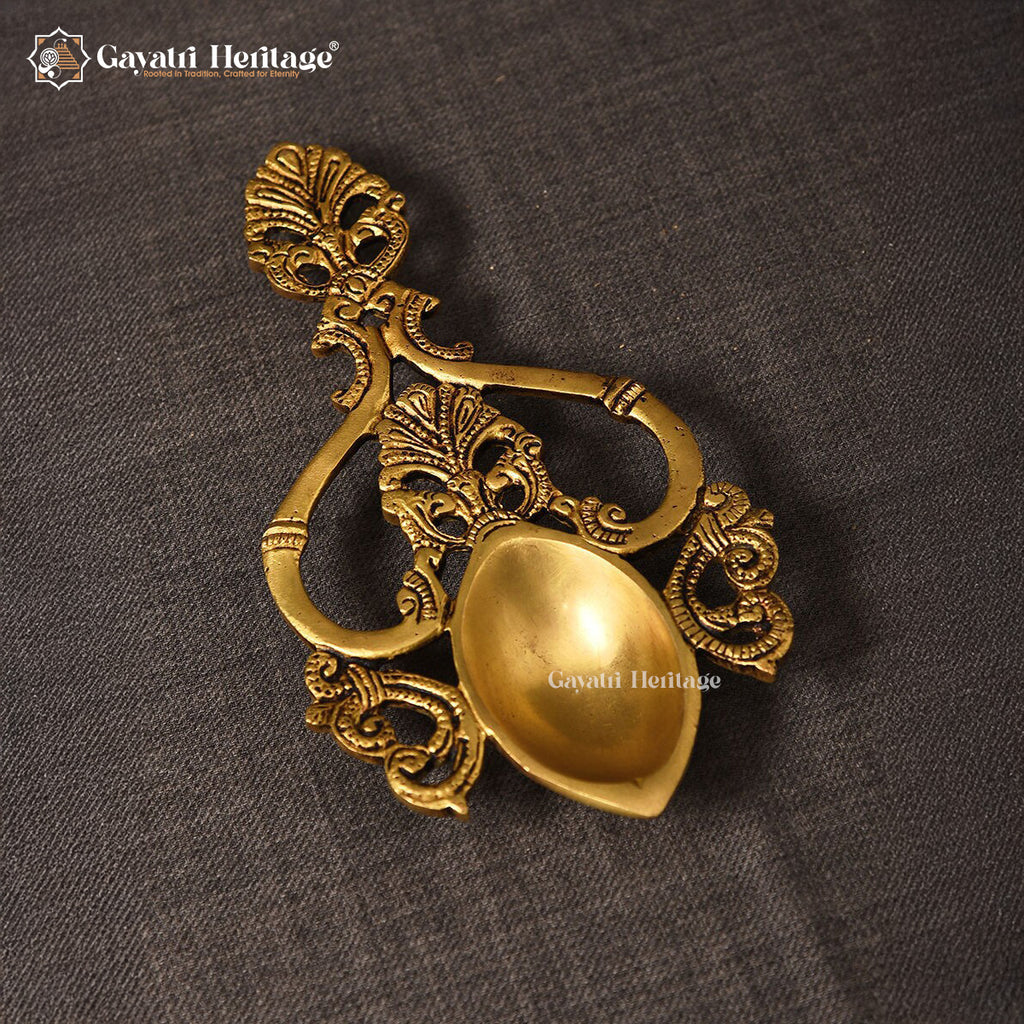 Brass Pooja Spoon – Traditional Ritual Accessory | Gayatri Heritage