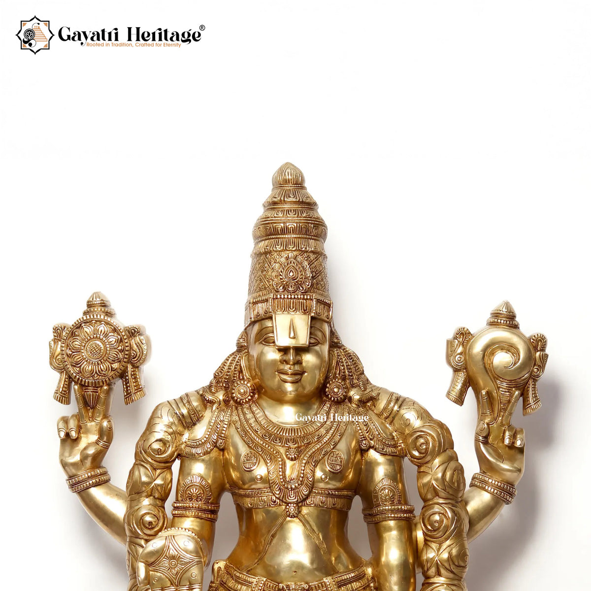 Tirupati Balaji Brass Statue – Divine Blessings | Gayatri Heritage