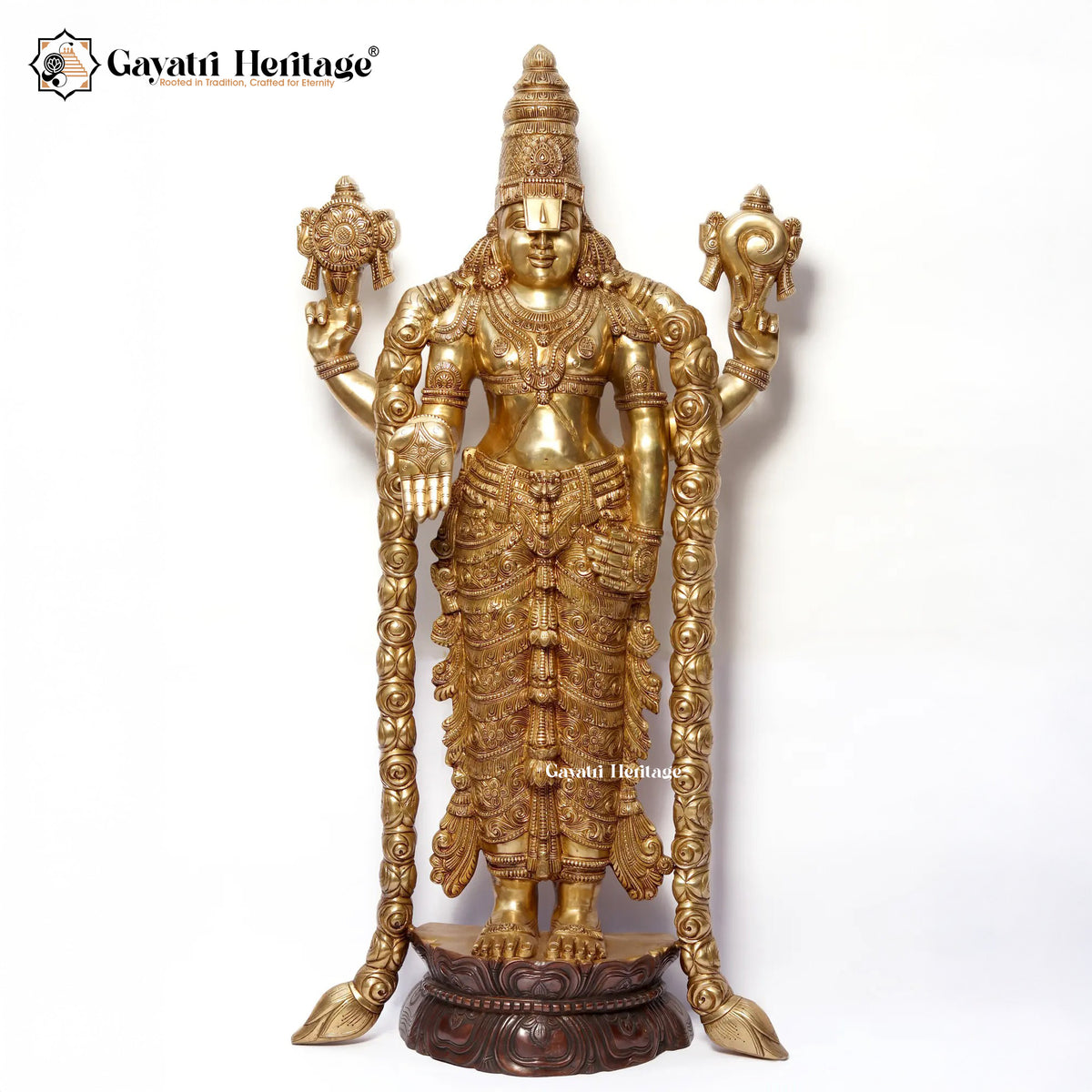 Tirupati Balaji Brass Statue – Divine Blessings | Gayatri Heritage