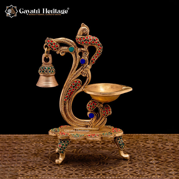 Brass Parrot Design Diya – Artistic Heritage Décor | Gayatri Heritage