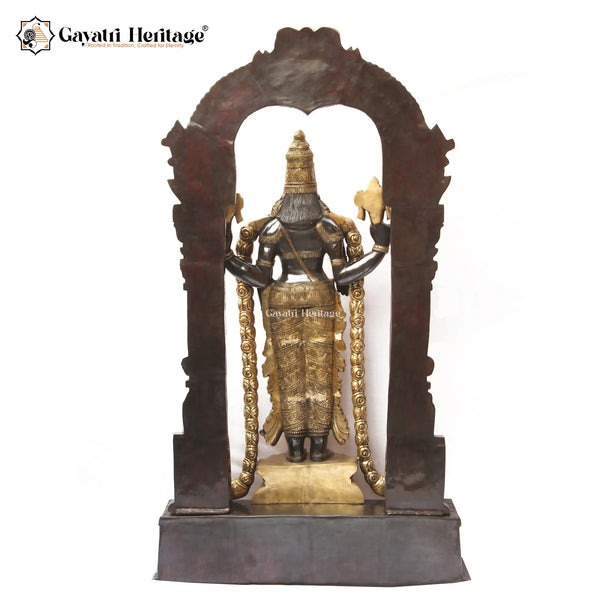 Brass Big Size Tirupati Balaji Statue with Prabhavali – Divine Glory in Brass | Gayatri Heritage