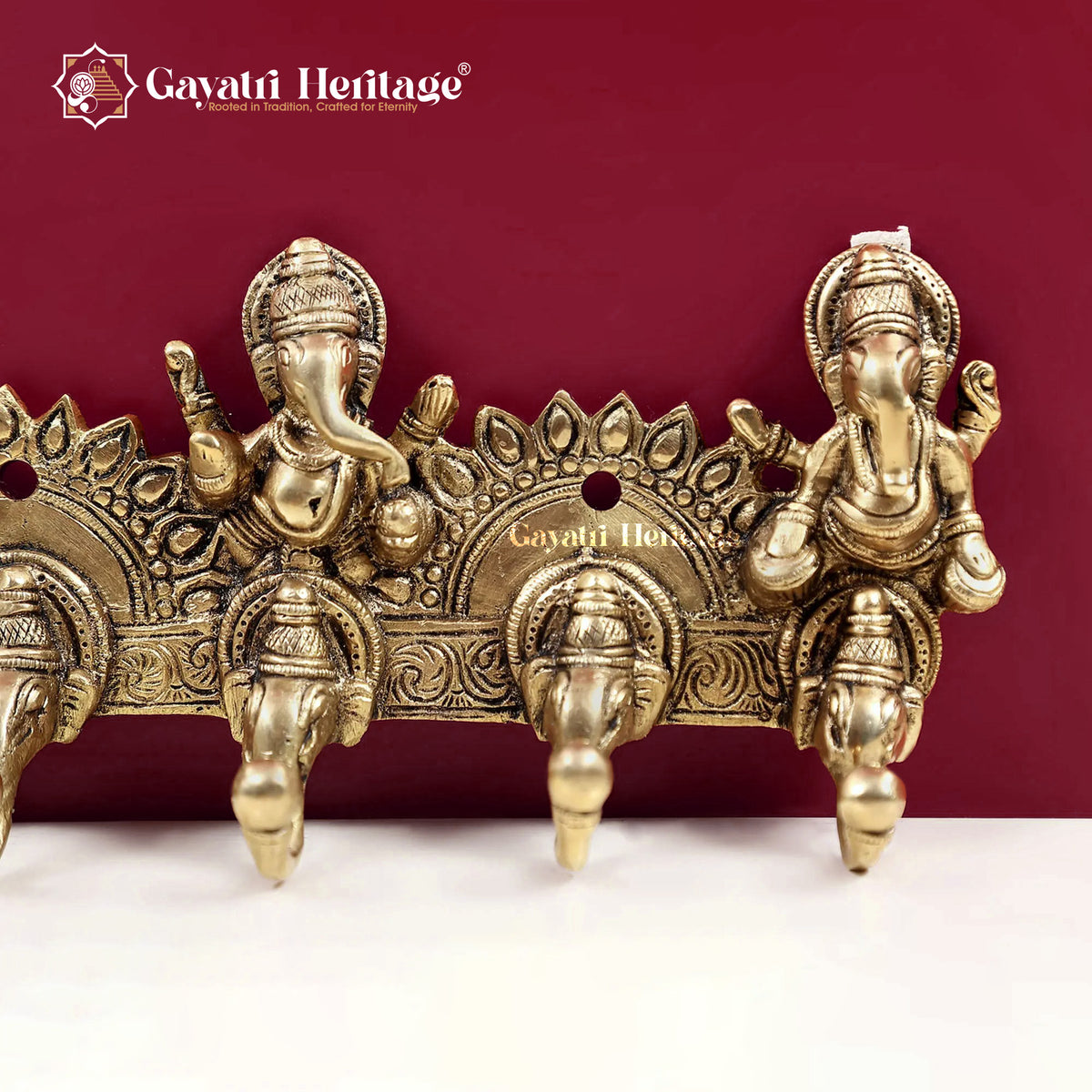 Brass Ganesha Design Key Hanger – Divine Organization & Grace | Gayatri Heritage