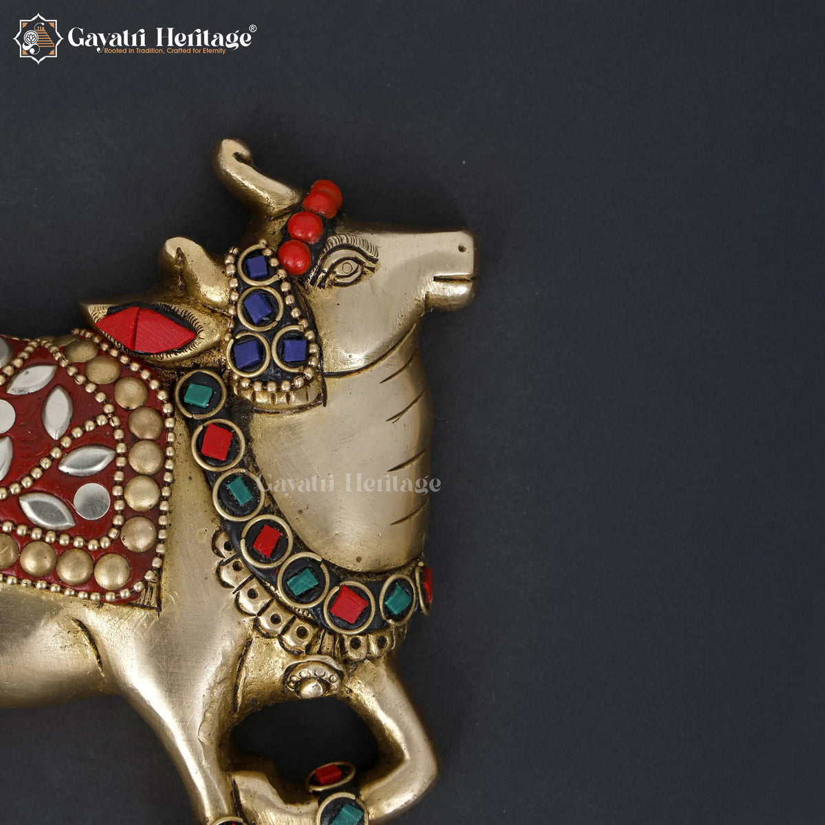 Brass Wall Decor Cow and Calf – Sacred Traditional Artwork