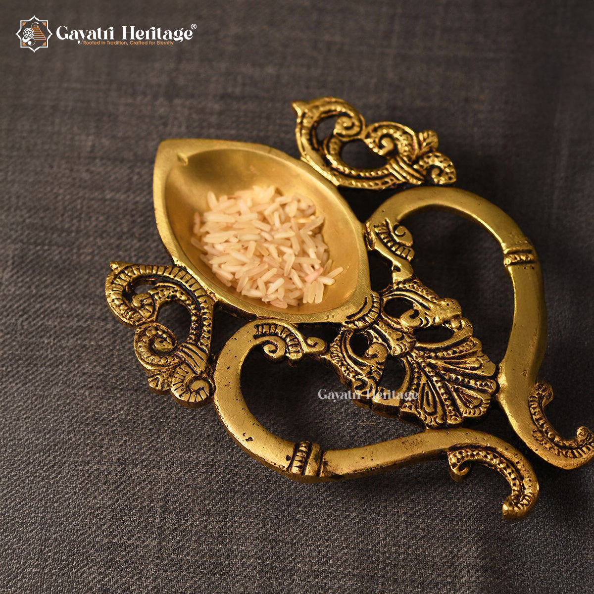 Brass Pooja Spoon – Traditional Ritual Accessory | Gayatri Heritage