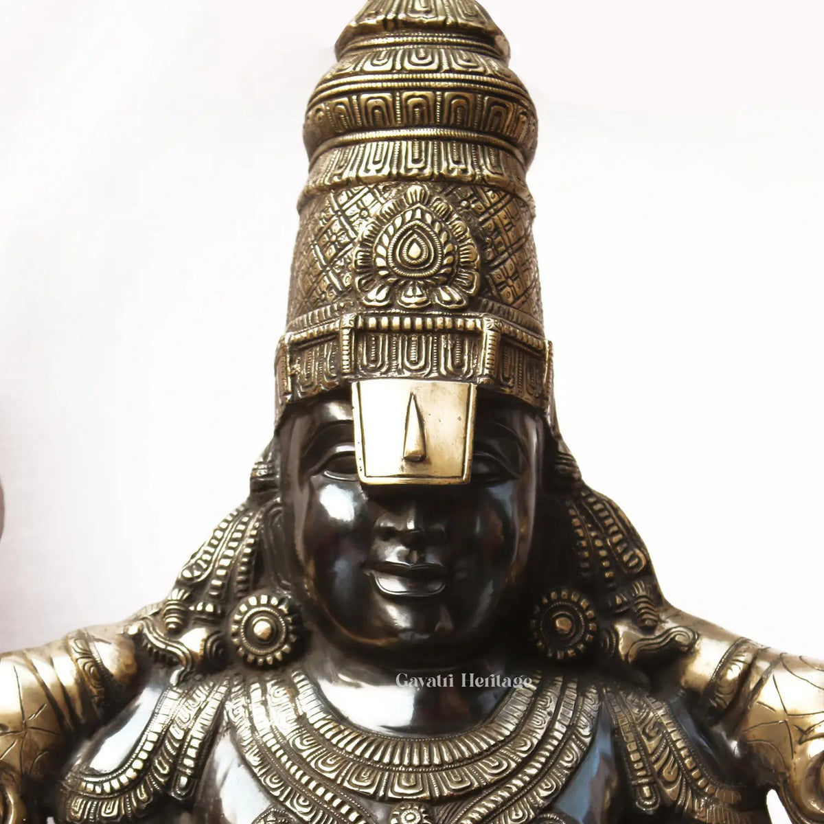 Brass Big Size Tirupati Balaji Statue with Prabhavali – Divine Glory in Brass | Gayatri Heritage