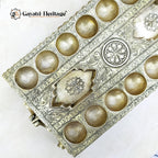 Brass Pallanguzhi – South Indian Game with Wheel Base | Gayatri Heritage