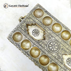 Brass Pallanguzhi – South Indian Game with Wheel Base | Gayatri Heritage