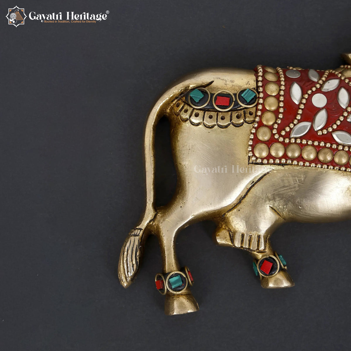 Brass Wall Decor Cow and Calf – Sacred Traditional Artwork
