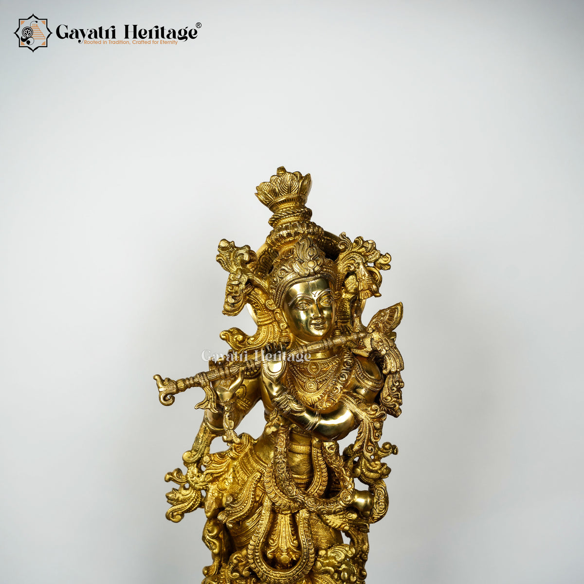 Brass Radha Krishna Set in Antique Finish – Divine Decor | Gayatri Heritage