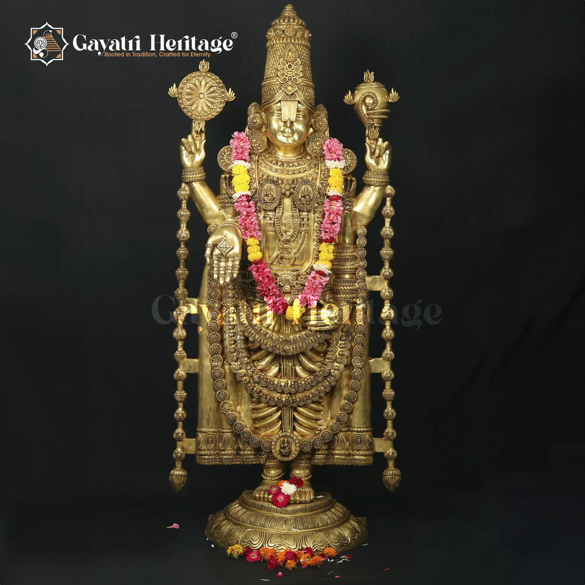 Brass Tirupati Balaji (Venkateshvara) Statue – Divine Blessing in Brass | Gayatri Heritage