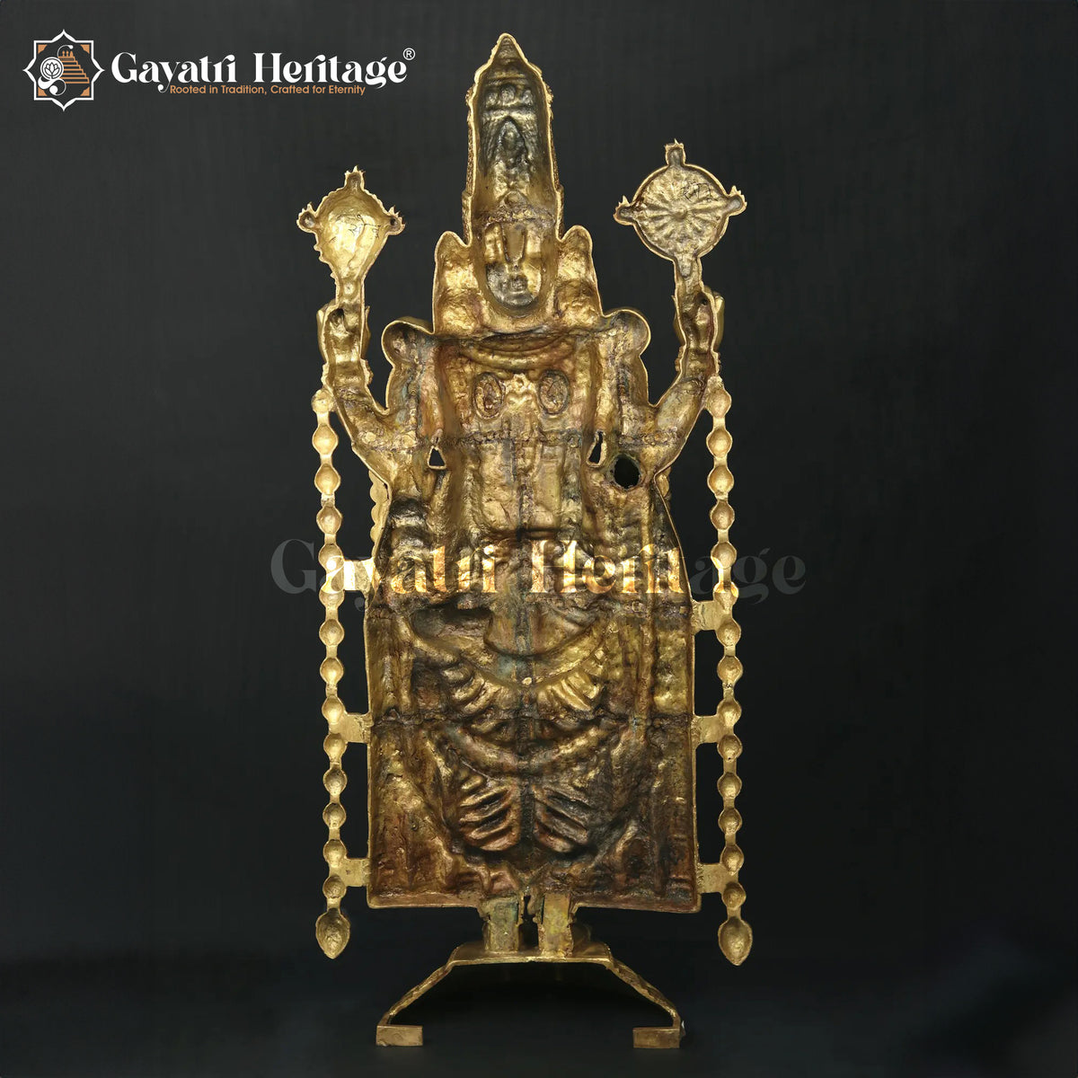 Brass Tirupati Balaji (Venkateshvara) Statue – Divine Blessing in Brass | Gayatri Heritage