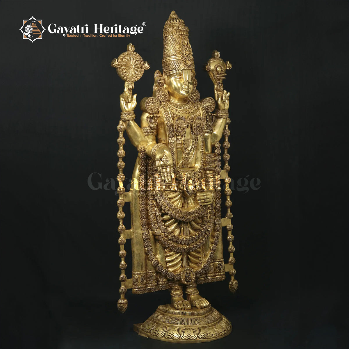 Brass Tirupati Balaji (Venkateshvara) Statue – Divine Blessing in Brass | Gayatri Heritage