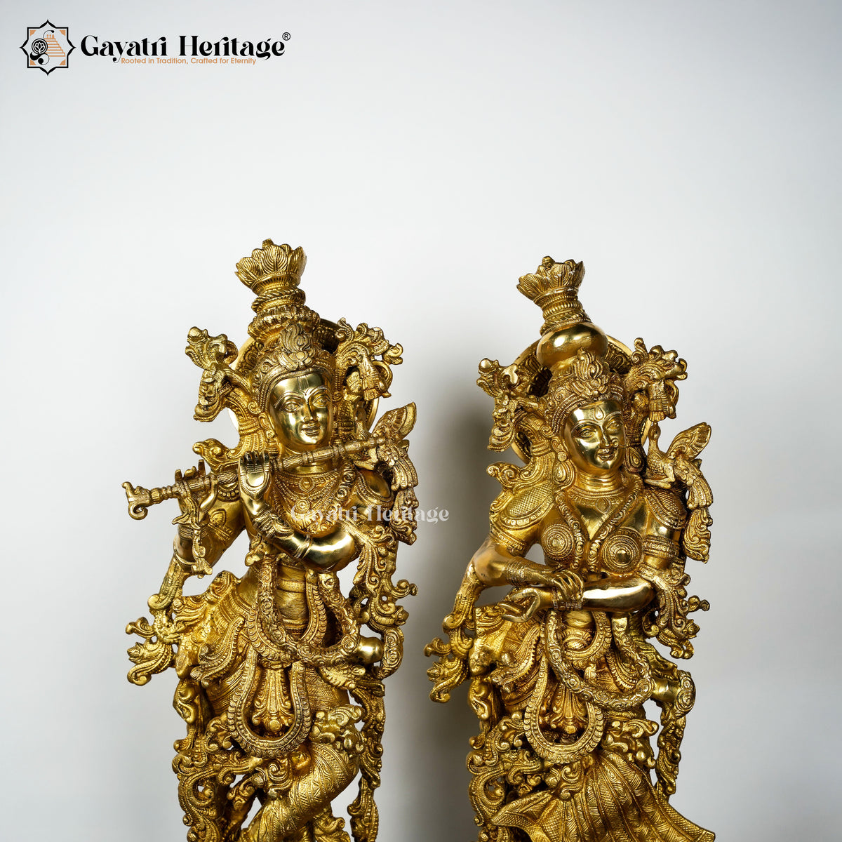 Radha Rani Set Brass Radha Krishna Set in Antique Finish – Divine Decor | Gayatri Her ...