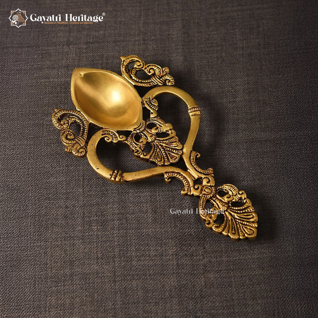 Brass Pooja Spoon – Traditional Ritual Accessory | Gayatri Heritage