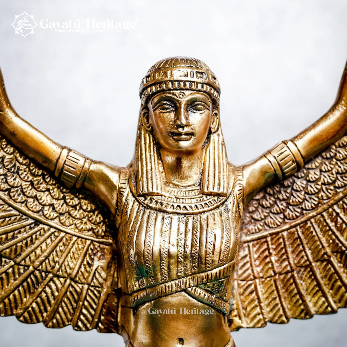Brass Egyptian Isis Candle Stand – Mystical Home Decor | Gayatri Heritage