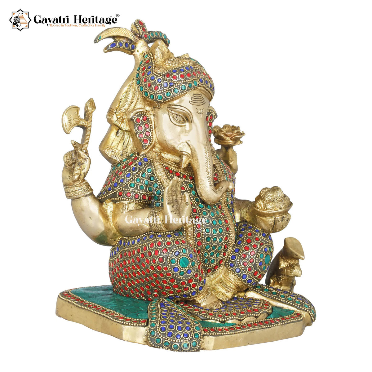 Brass Turban Ganesha Idol – Royal Ganesha for Pooja and Decor | Gayatri Heritage