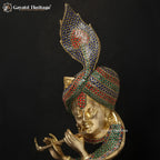Brass Hawai Krishna Idol – Flute Playing Bal Gopal | Gayatri Heritage
