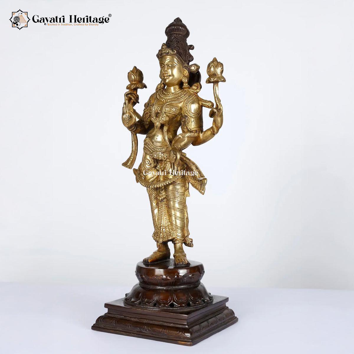 Brass Laxmi Statue – Goddess of Wealth and Prosperity