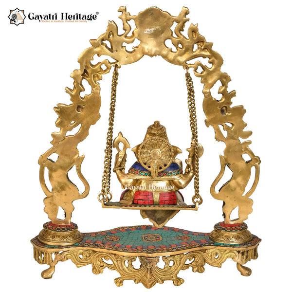 Brass Ganesha Jhula – Divine Swing for Prosperity and Joy