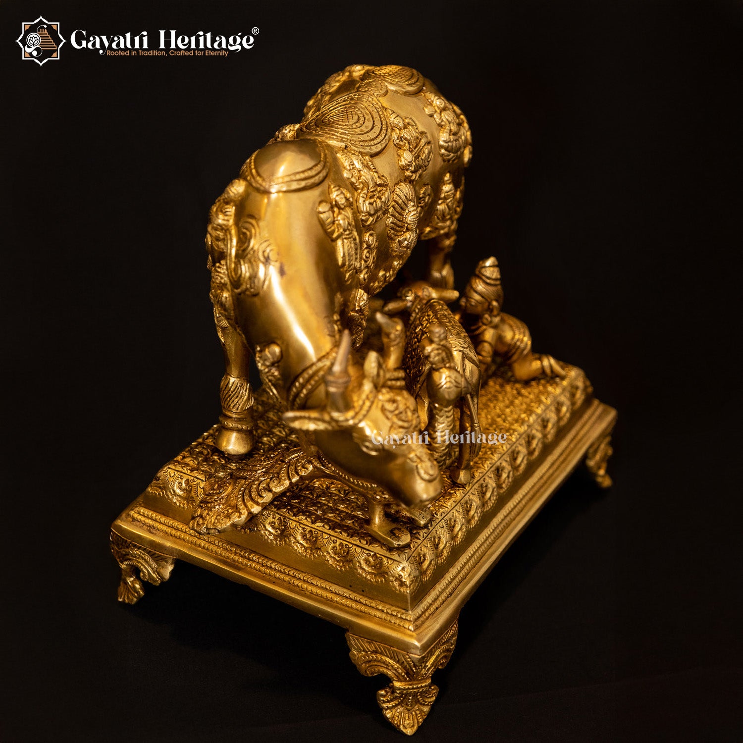 Brass Cow and Calf – Sacred Symbol of Nurture & Devotion | Gayatri Heritage