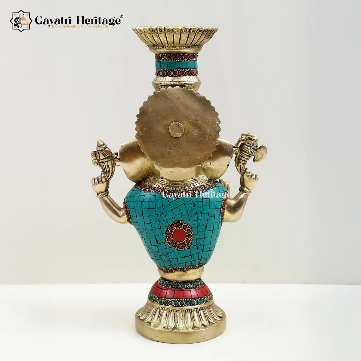 Brass Ganesha Candle Stand – Divine Lighting Decor | Gayatri Heritage