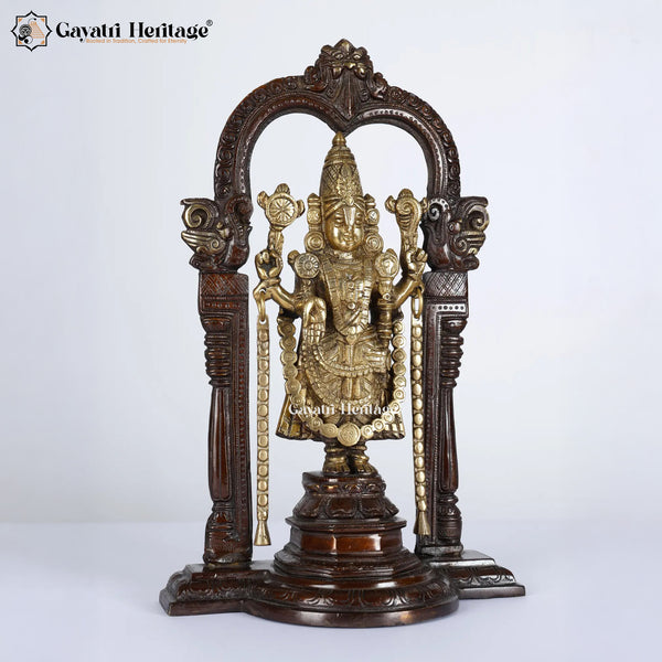 Brass Tirupati Balaji Statue – Divine Idol of Lord Venkateshwara | Gayatri Heritage