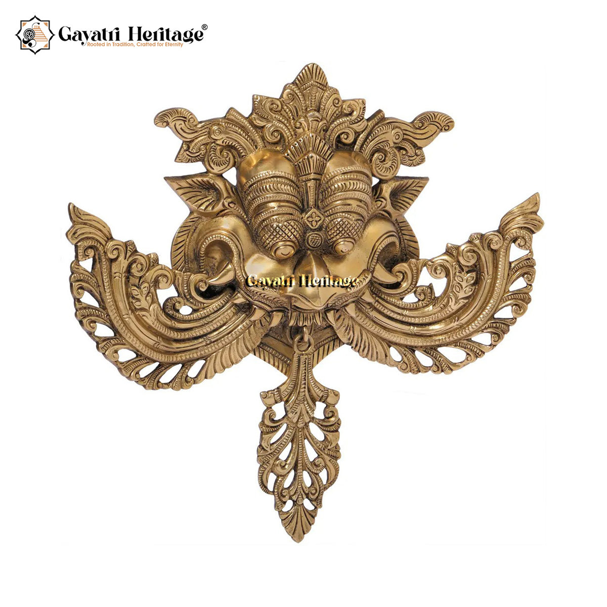 Brass Kirtimukha Wall Hanging – Evil Remover Décor | Gayatri Heritage