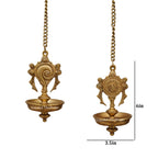 Brass Shankh Chakra Diya – Spiritual Oil Lamp for Pooja | Gayatri Heritage
