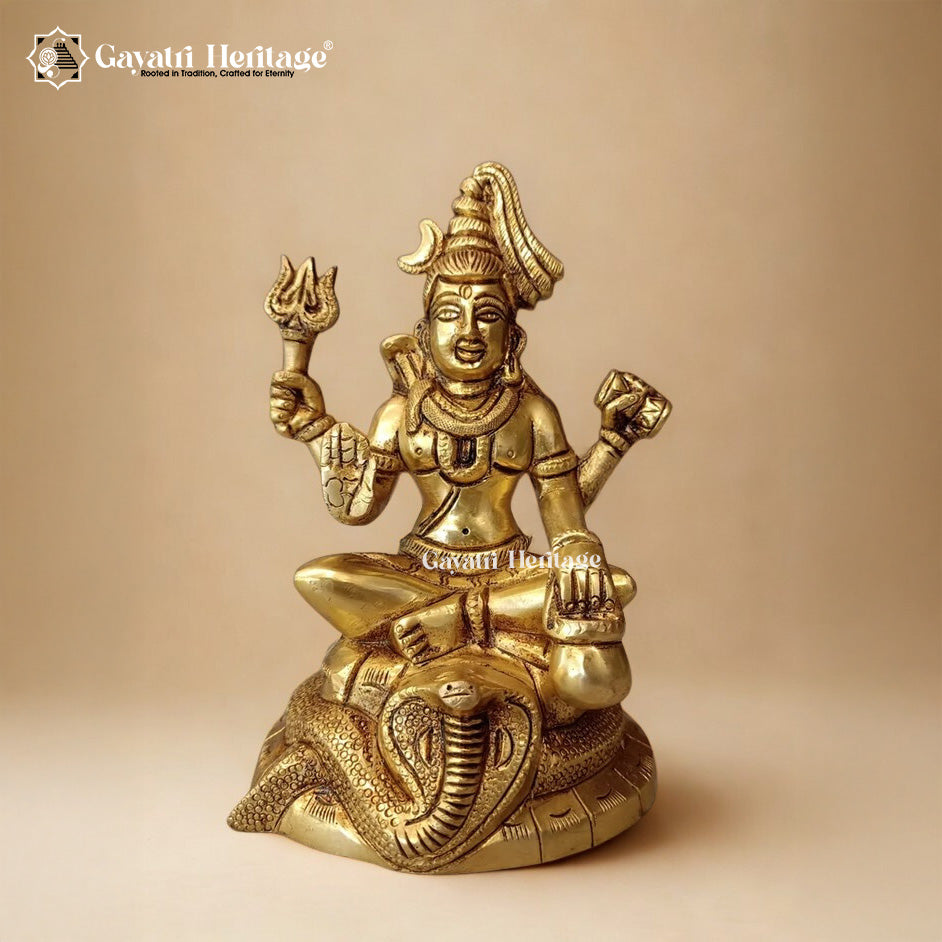 Brass Shiva Idol – Divine Energy of Meditation & Strength | Gayatri Heritage