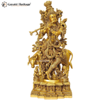Brass Lord Krishna Statue – Divine and Graceful Idol