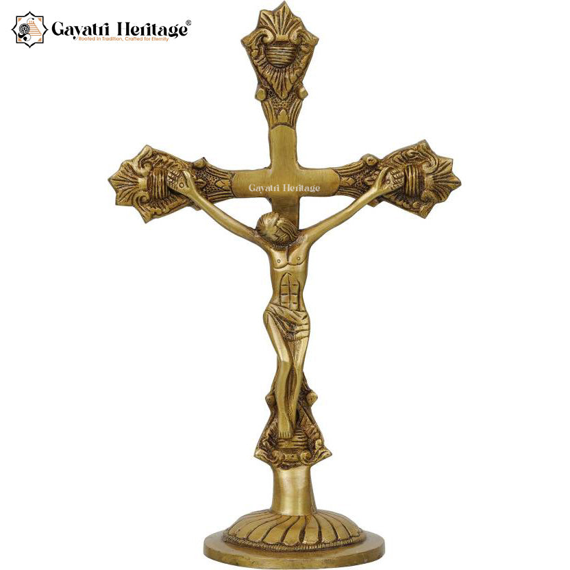 Brass Jesus Statue – Divine Blessings for Home | Gayatri Heritage