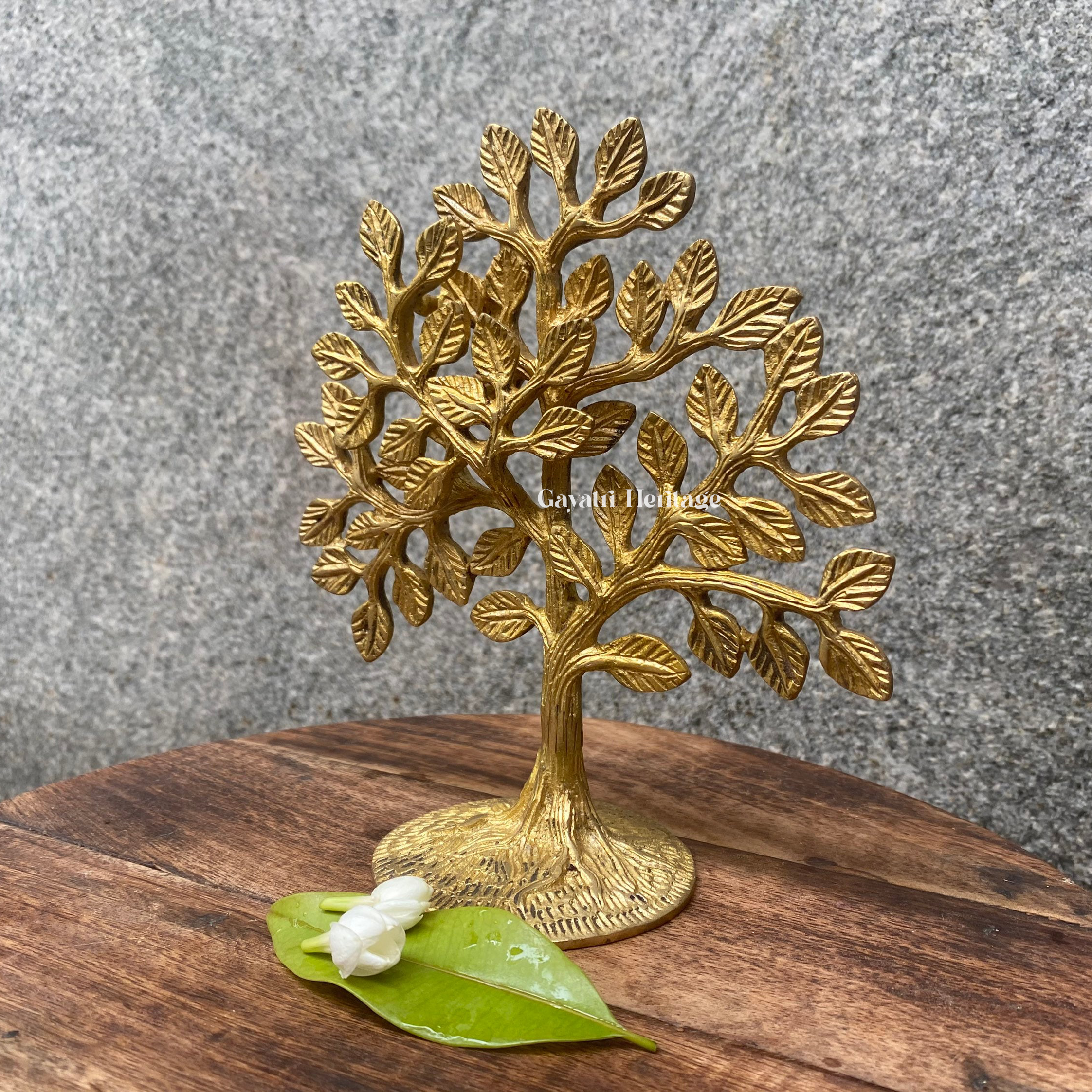 Brass Small Size Kalpavriksha Tree – Divine Wish-Granting Tree Idol | Gayatri Heritage