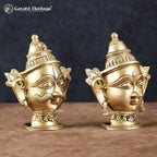 Brass Shiva Parvati Head – South Indian Temple Design | Gayatri Heritage