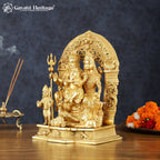 Brass Shiva Family – Divine Parivar Idol for Home Temple | Gayatri Heritage