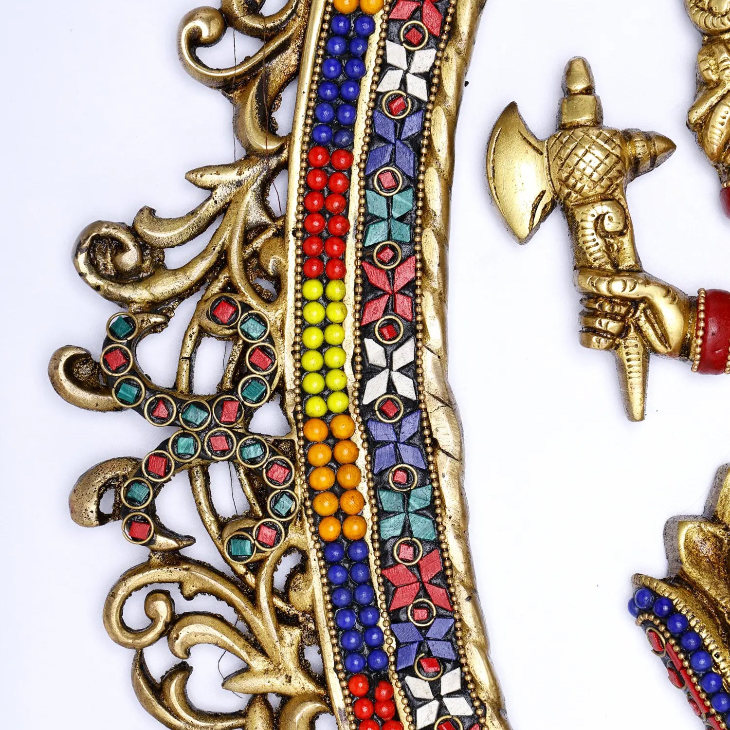 Brass Lord Ganesh Frame – Majestic Wall Décor Idol | Gayatri Heritage