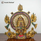 Brass Lord Balaji with Arch – Venkateswara Home Idol | Gayatri Heritage