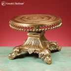 Brass Chowki Stand – Sturdy Puja Pedestal | Gayatri Heritage