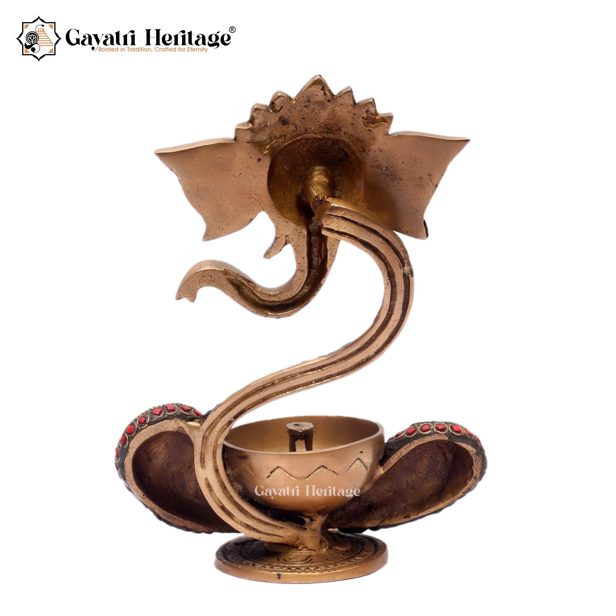 Brass Vinayagar Diya – Ganesha Oil Lamp for Pooja | Gayatri Heritage