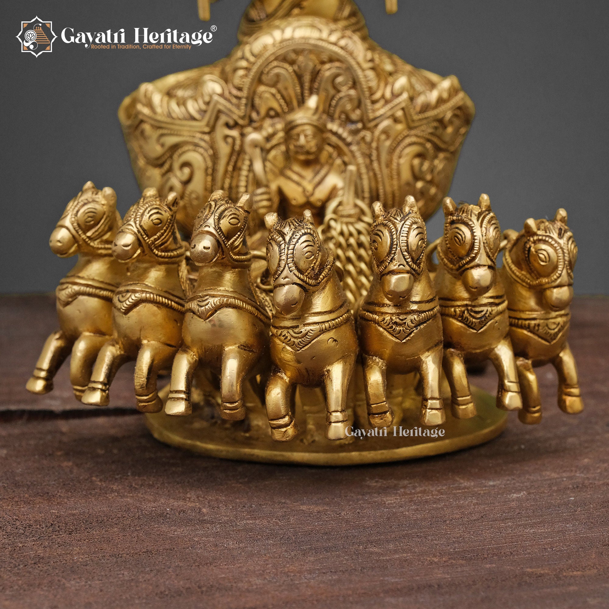 Brass Surya Rath – Divine Sun Chariot Sculpture