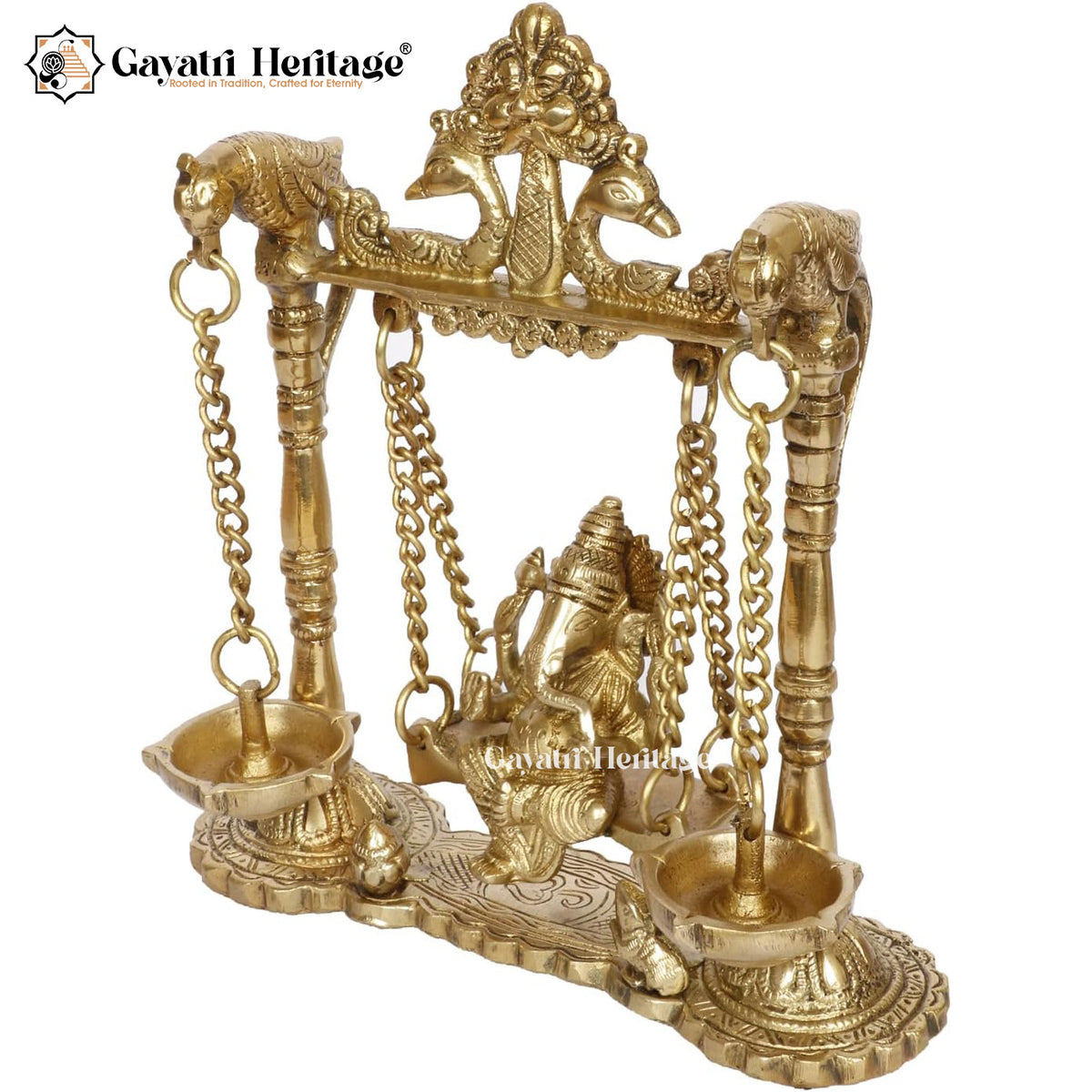 Brass Ganesha Jhula – Auspicious Swing Decor Idol | Gayatri Heritage