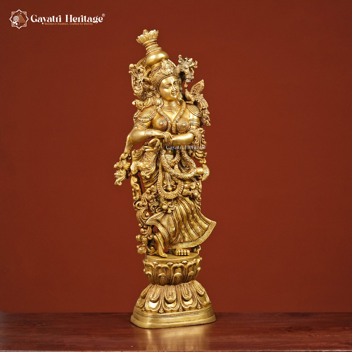 Brass Radha Krishna Statue – Divine Art for Your Home | Gayatri Heritage