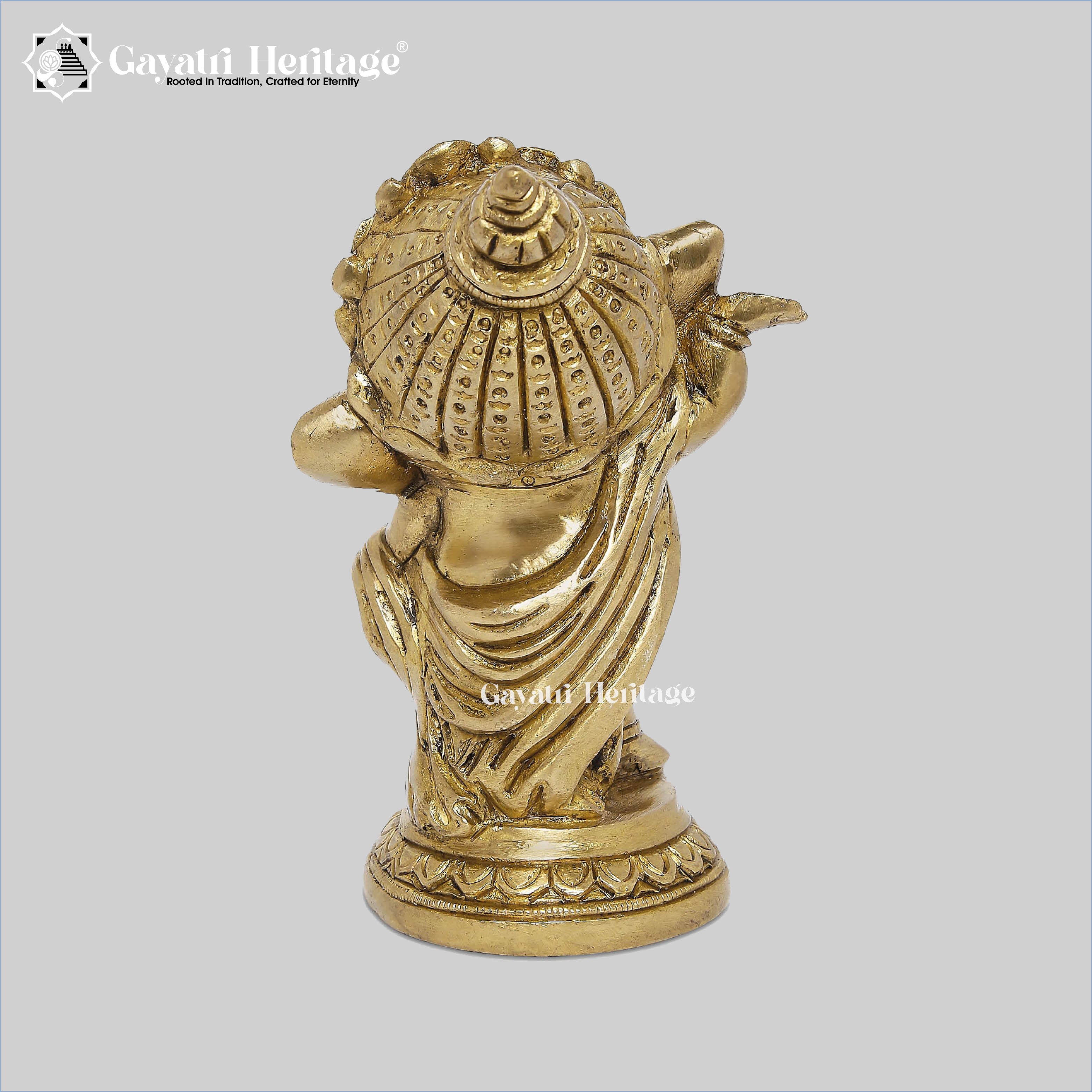 Brass Dancing Baby Ganesha – Playful Divine Idol | Gayatri Heritage