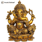 Brass Ganesha Idol – Auspicious Ganpati Murti for Home | Gayatri Heritage