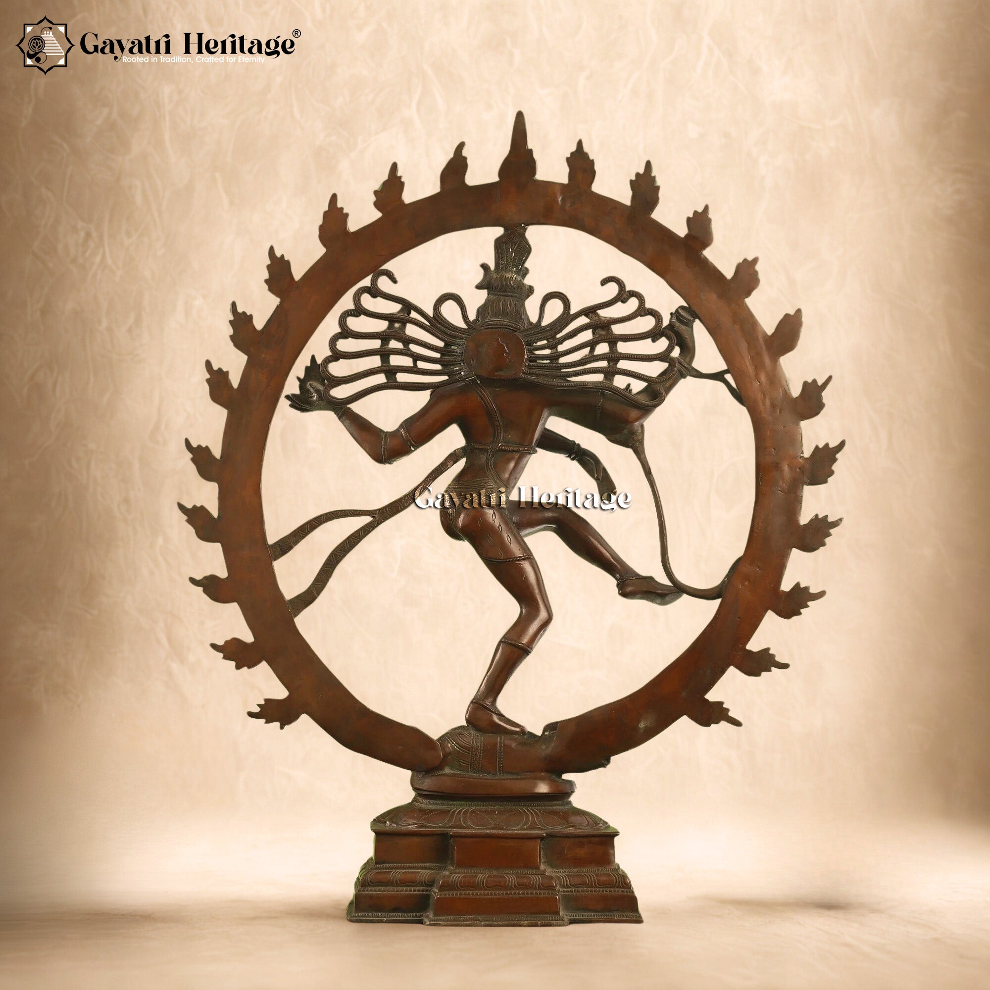 Brass Dancing Natraj Sculpture – Dance of Creation & Destruction | Gayatri Heritage